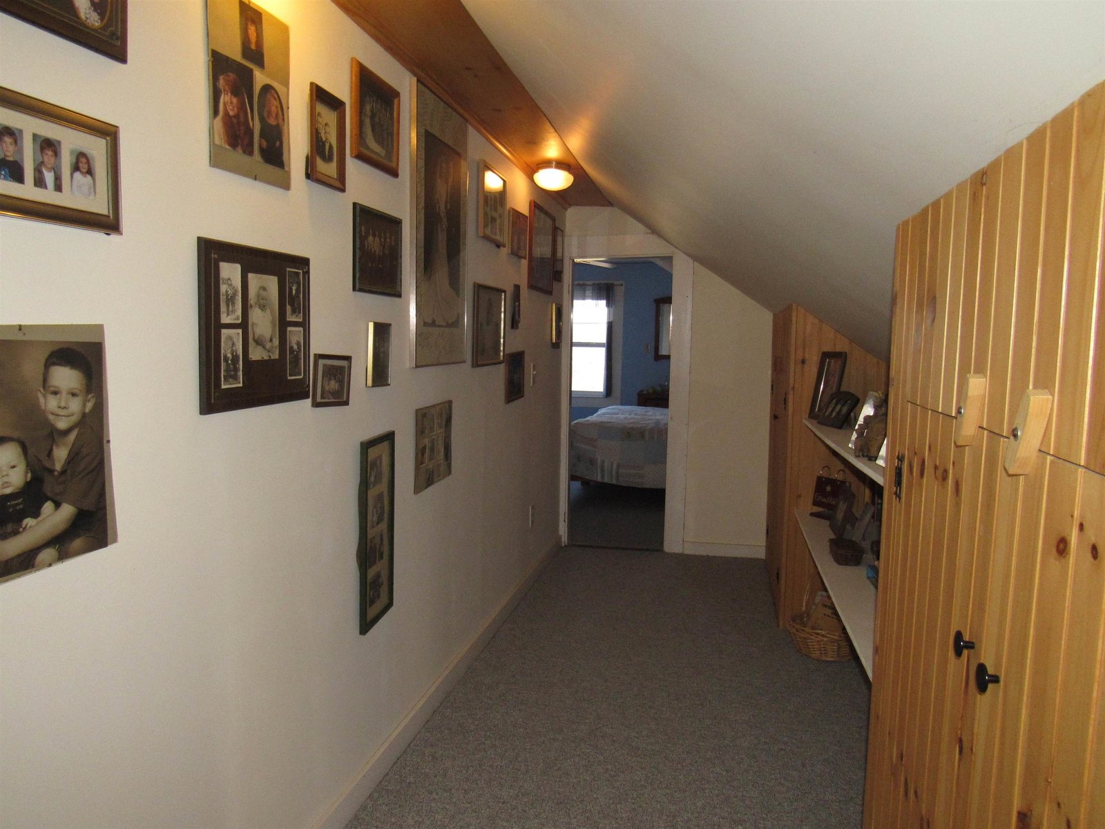 Storage along the connecting hallway