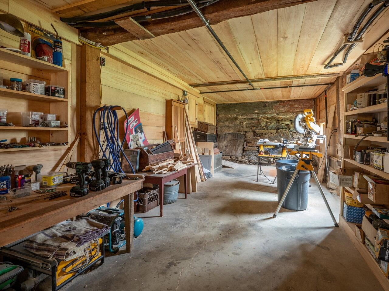 Workshop off garage/basement