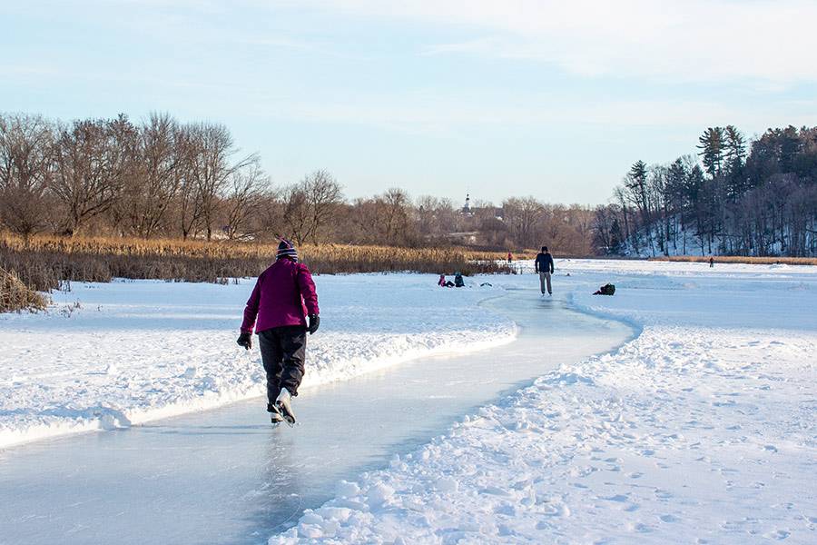 Burlington Arthur Park Skating Winter