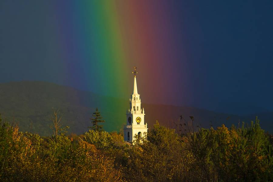 Middlebury Steeple Rainbow