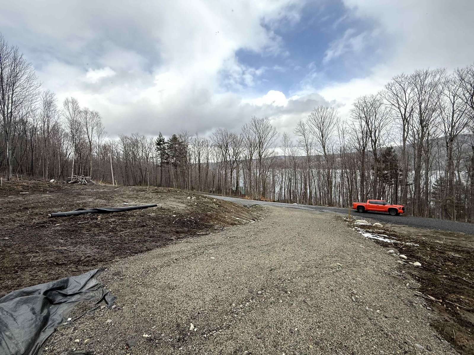 Driveway in place