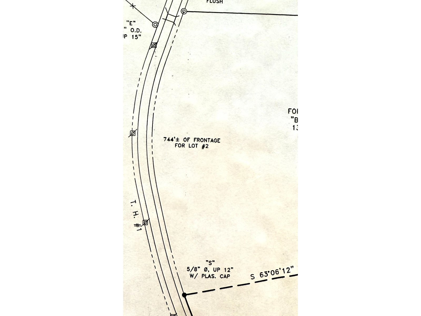 744' of Road Frontage