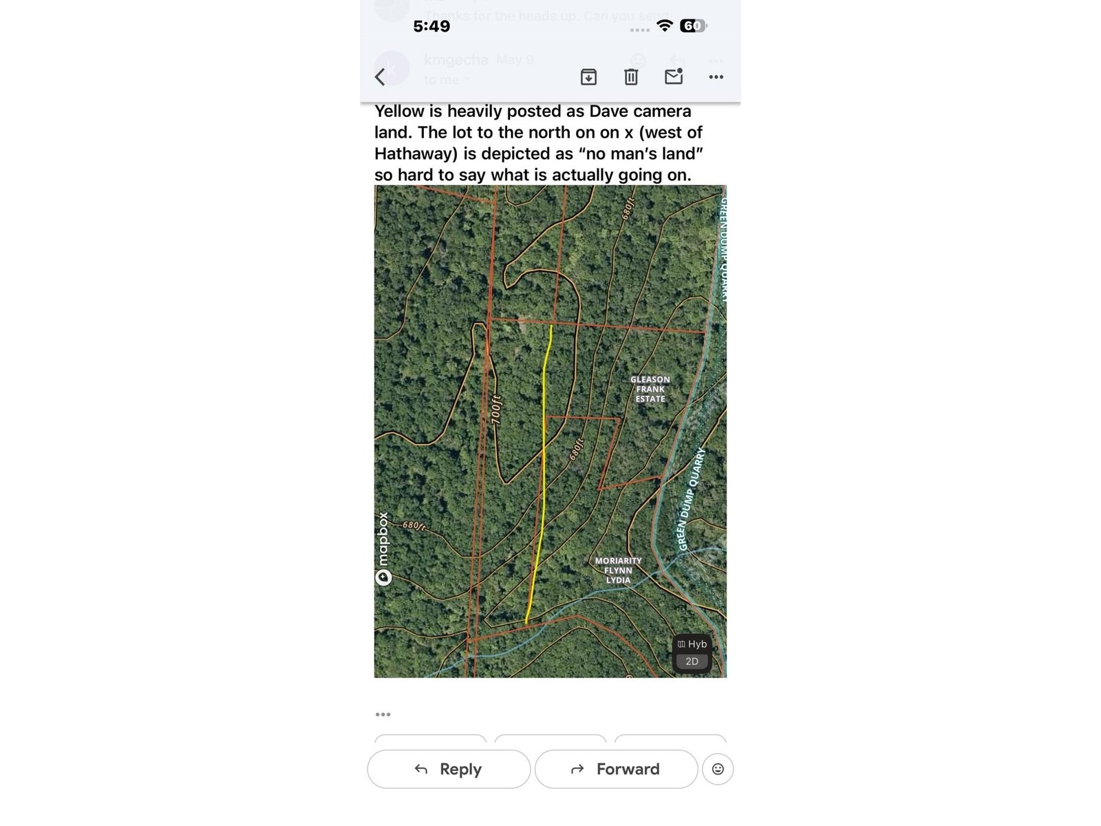Posted map