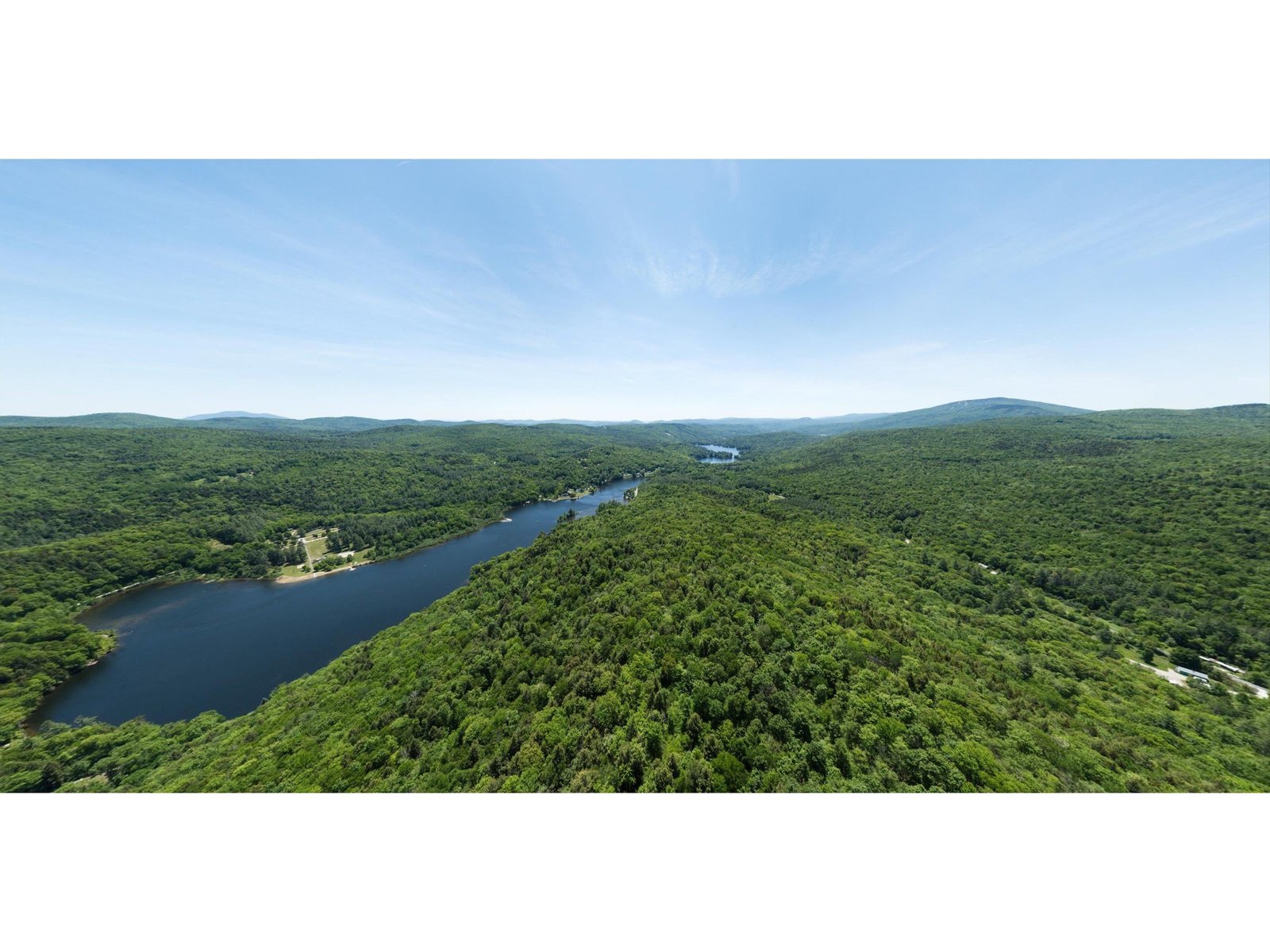 Overhead view of the land from the north