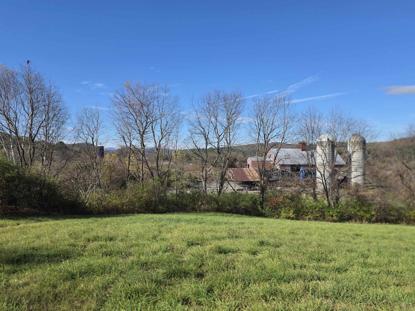 Westerly view over former dairy farm