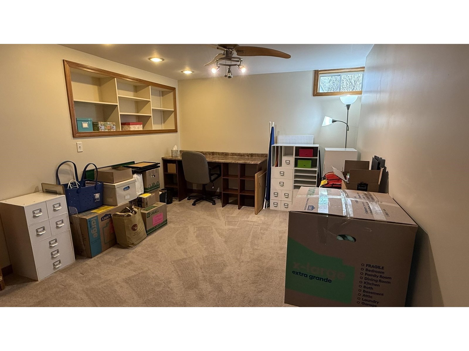 Basement crafting room