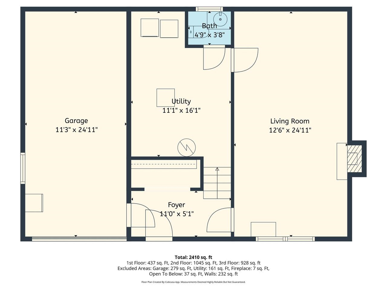 Lower level floor plan