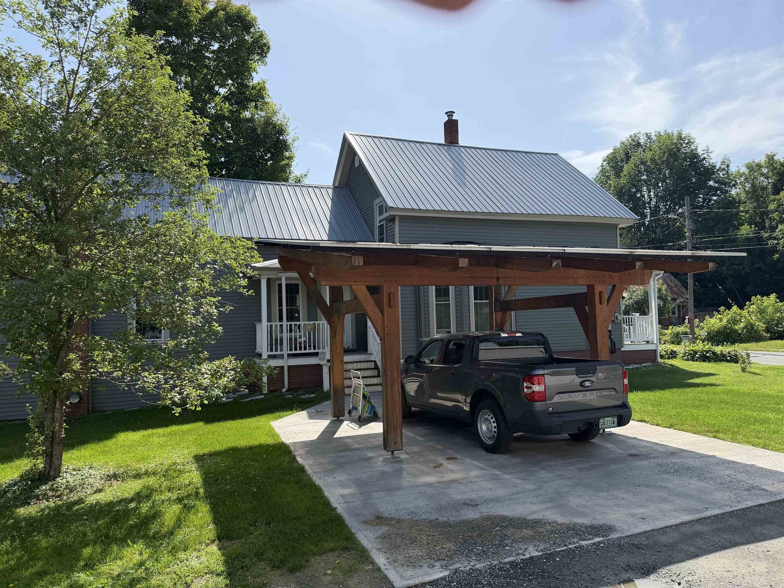Solar array acts as a carport