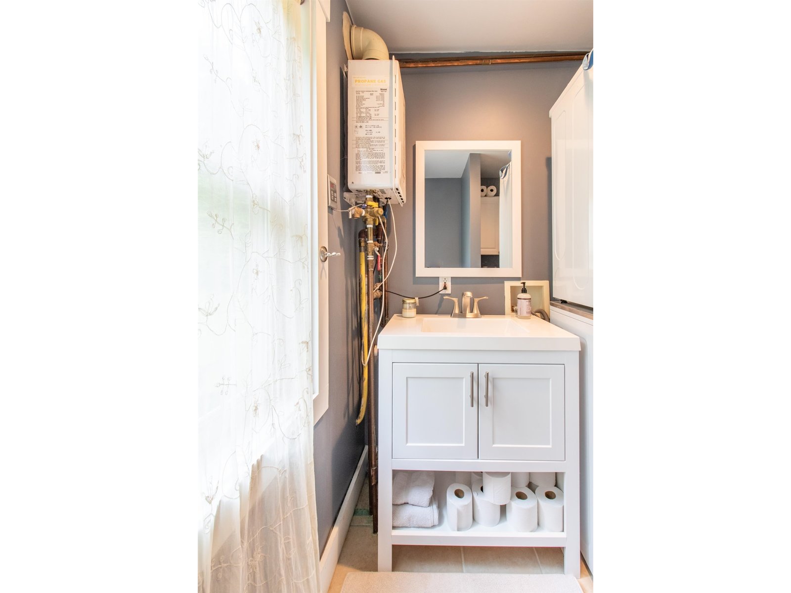 Half bath and laundry