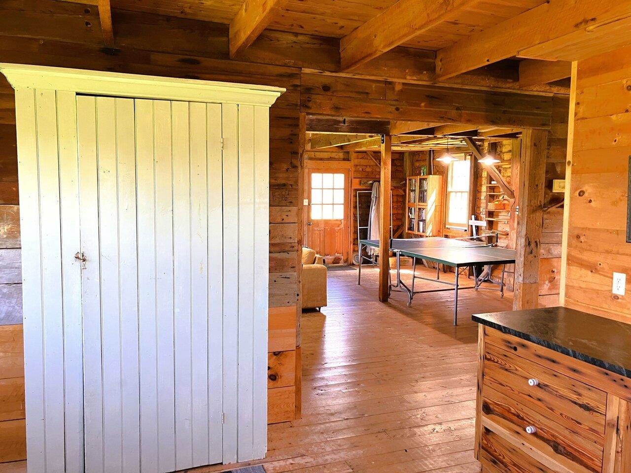 Kitchen view into living room