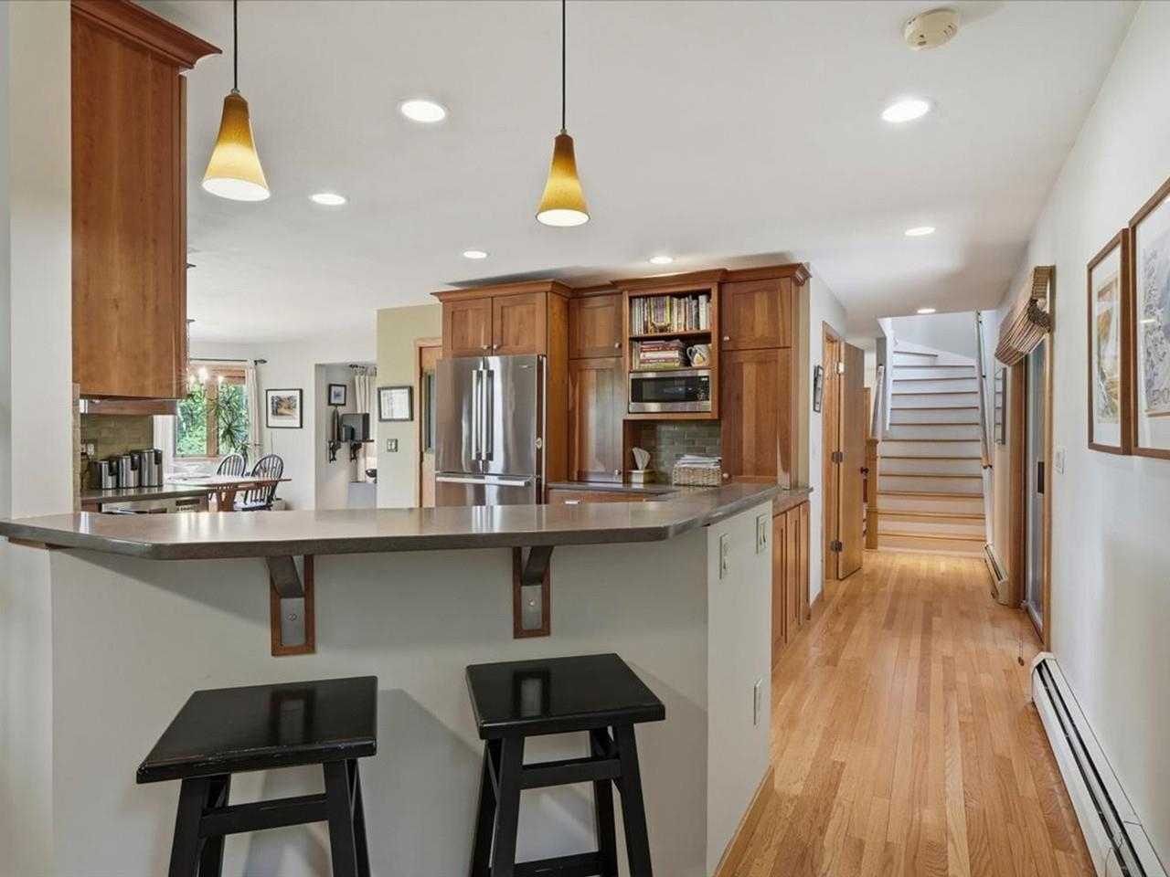 Open Kitchen with Bar Seating