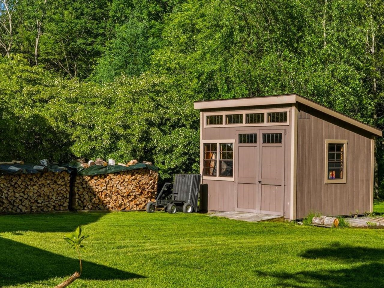 Shed with Wood Storage