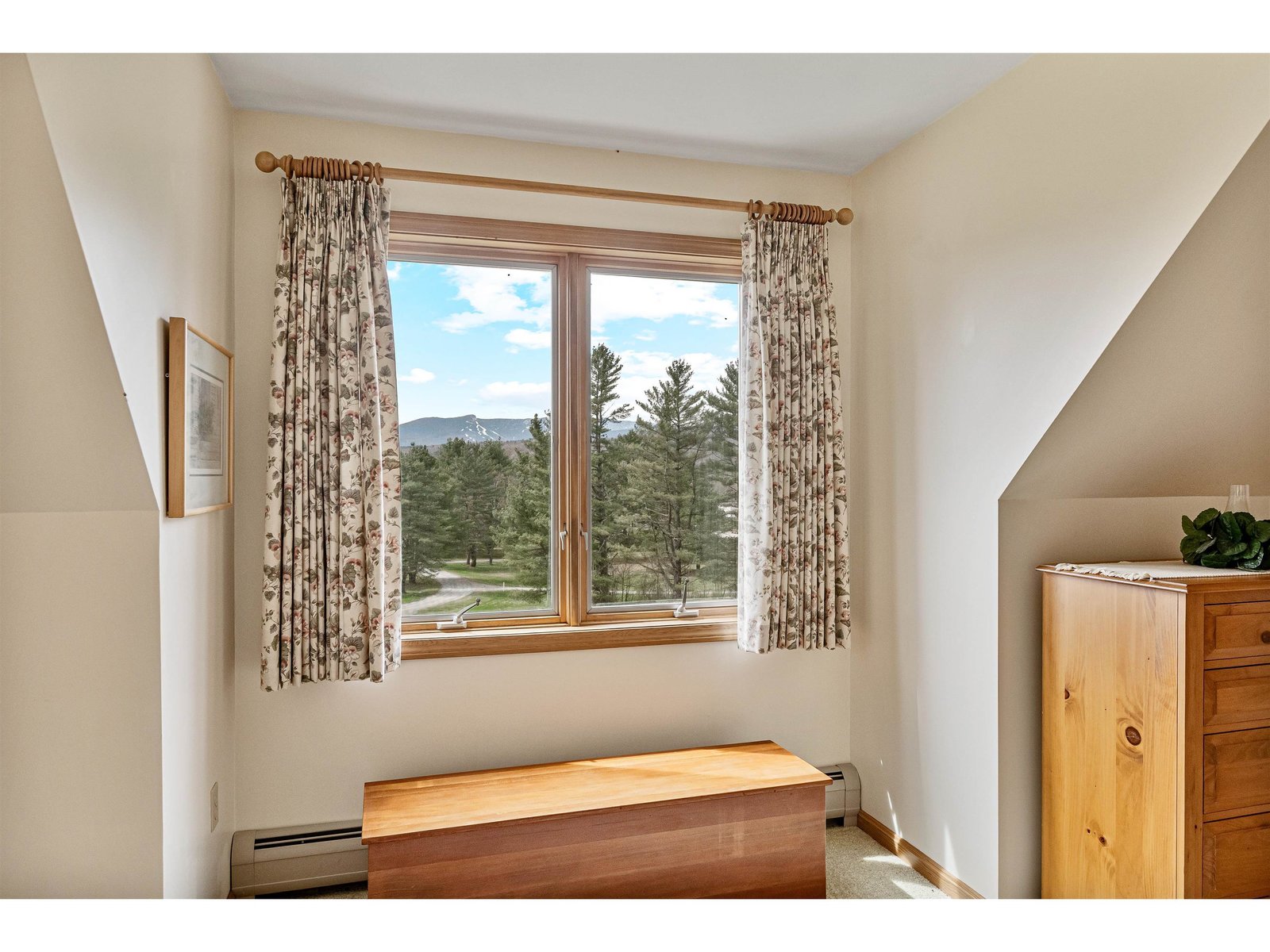 Enjoy mountain views from your bedroom