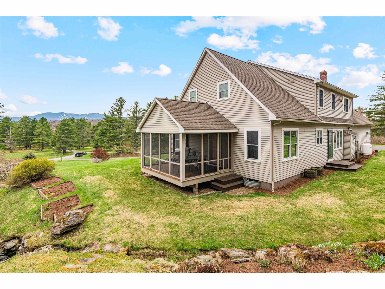 Landscaped with beautiful perennials