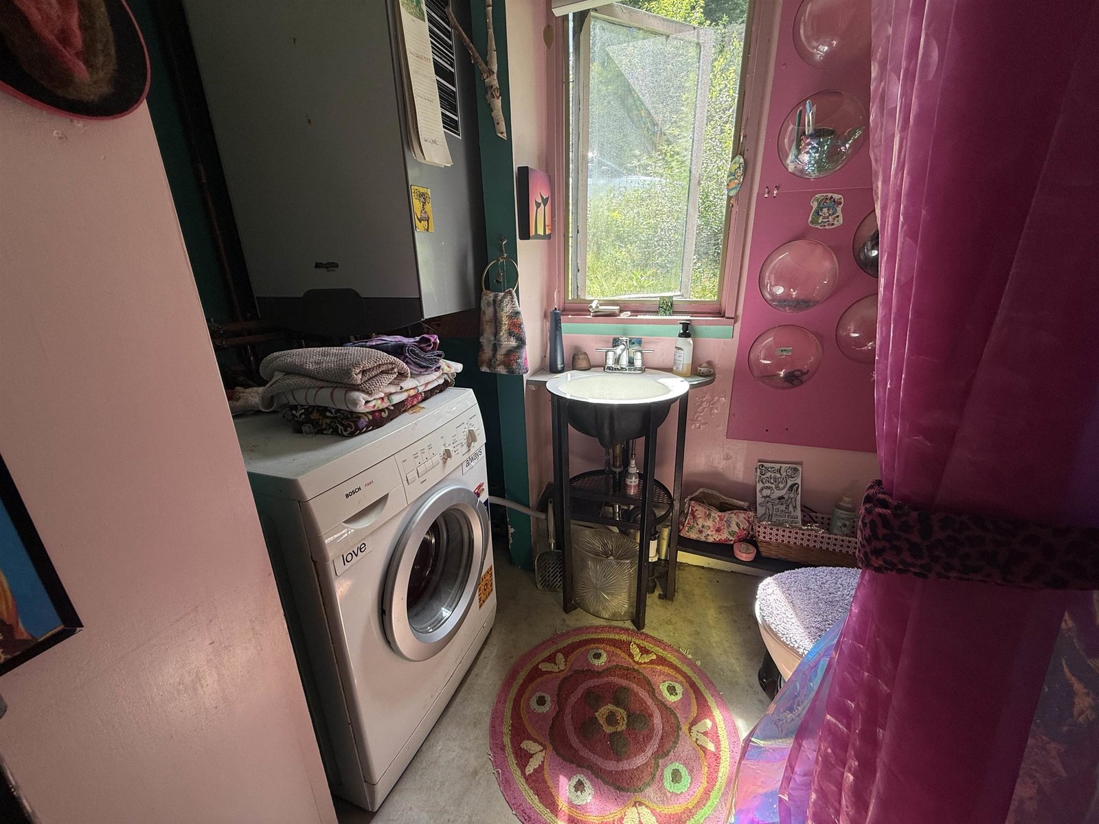 Bath with laundry & on demand water heater