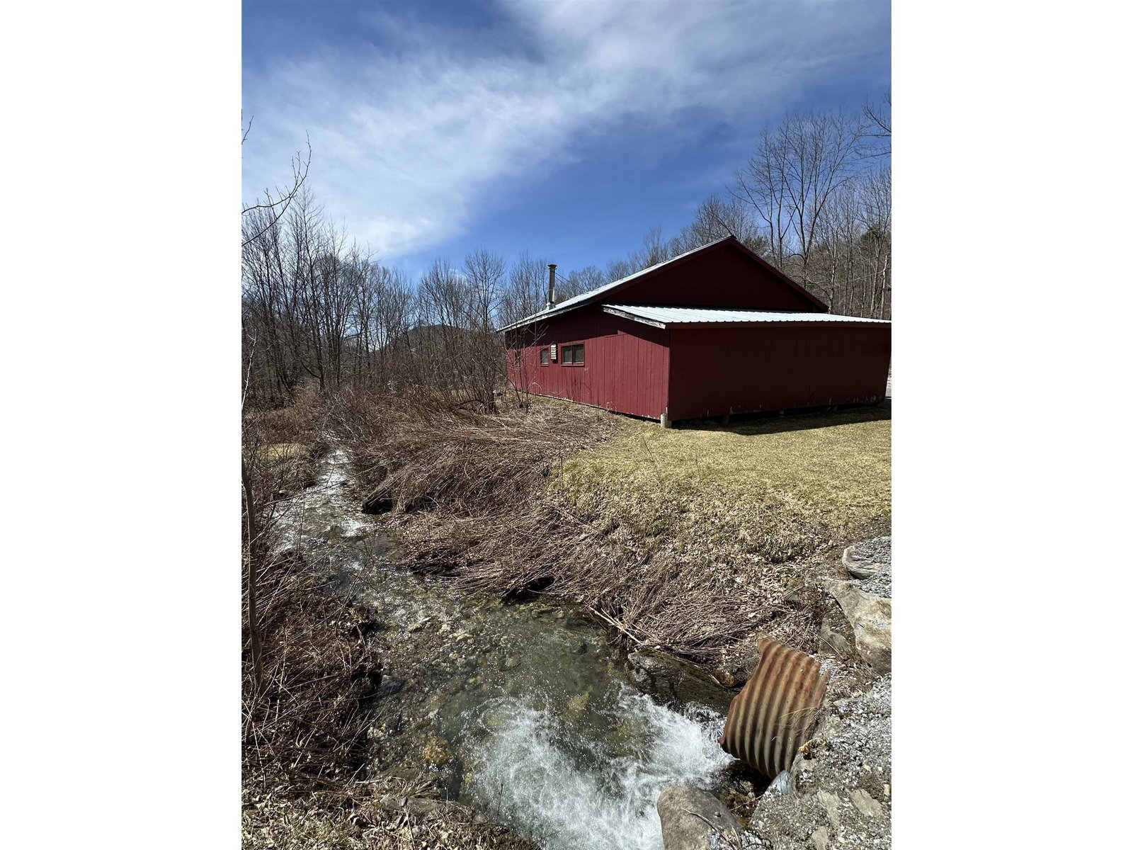 Brook Behind Shop Building