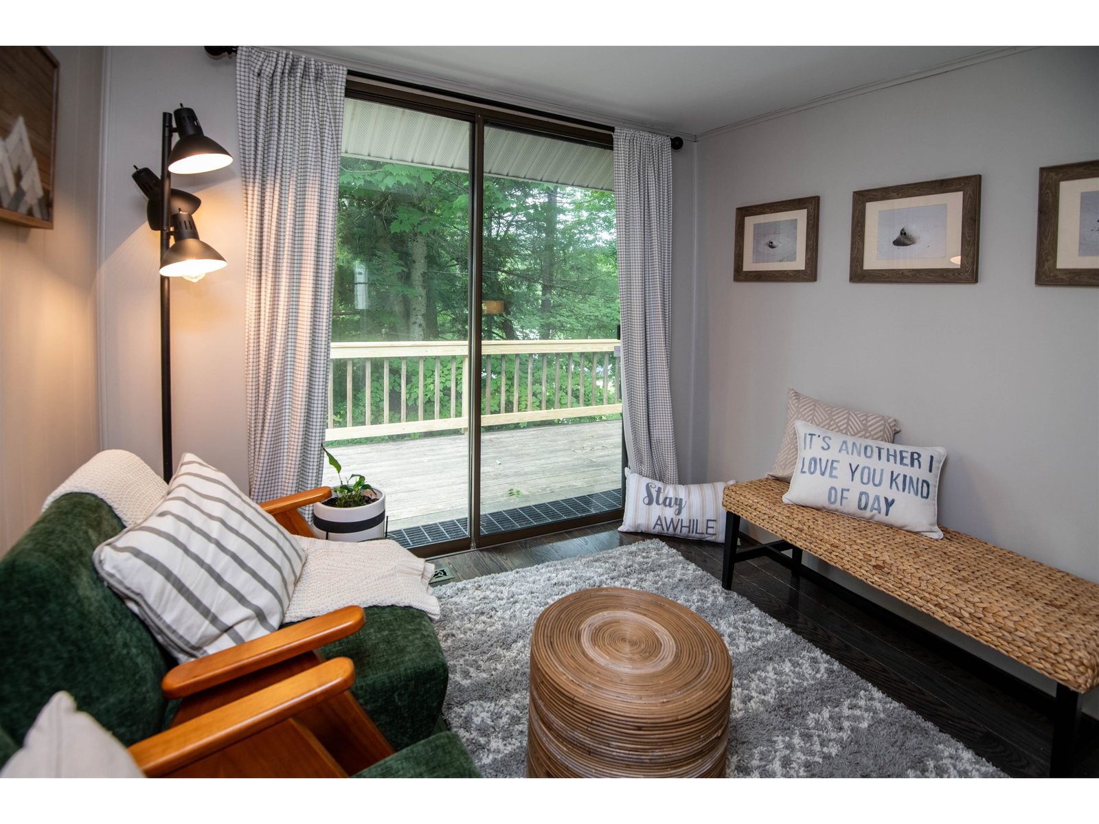 Sitting room leading out to wrap around deck