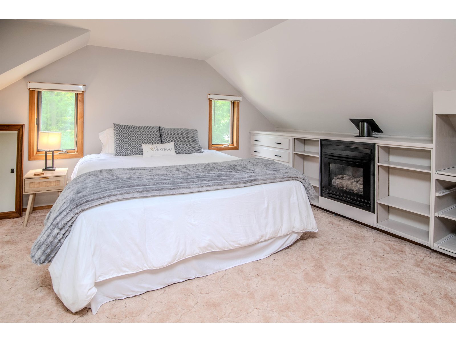 Bedside fireplace.....