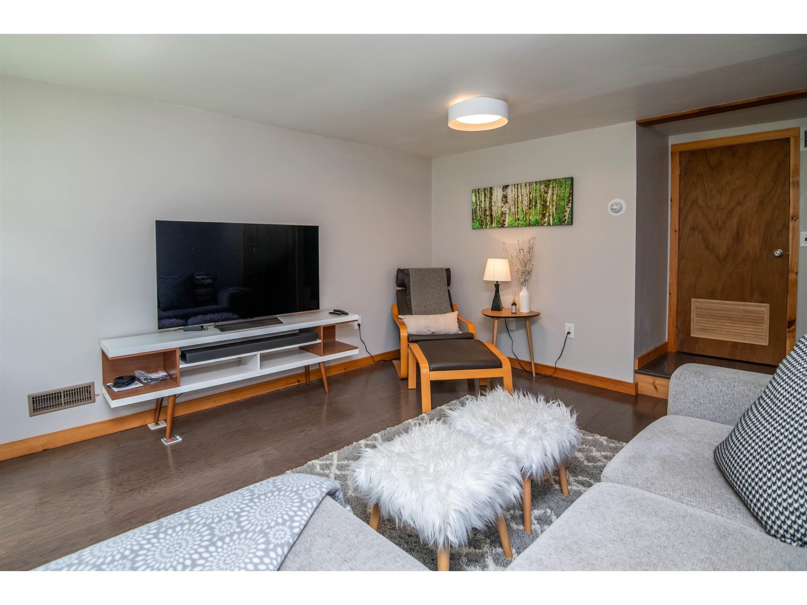 Separate living space for tv viewing and entertaining