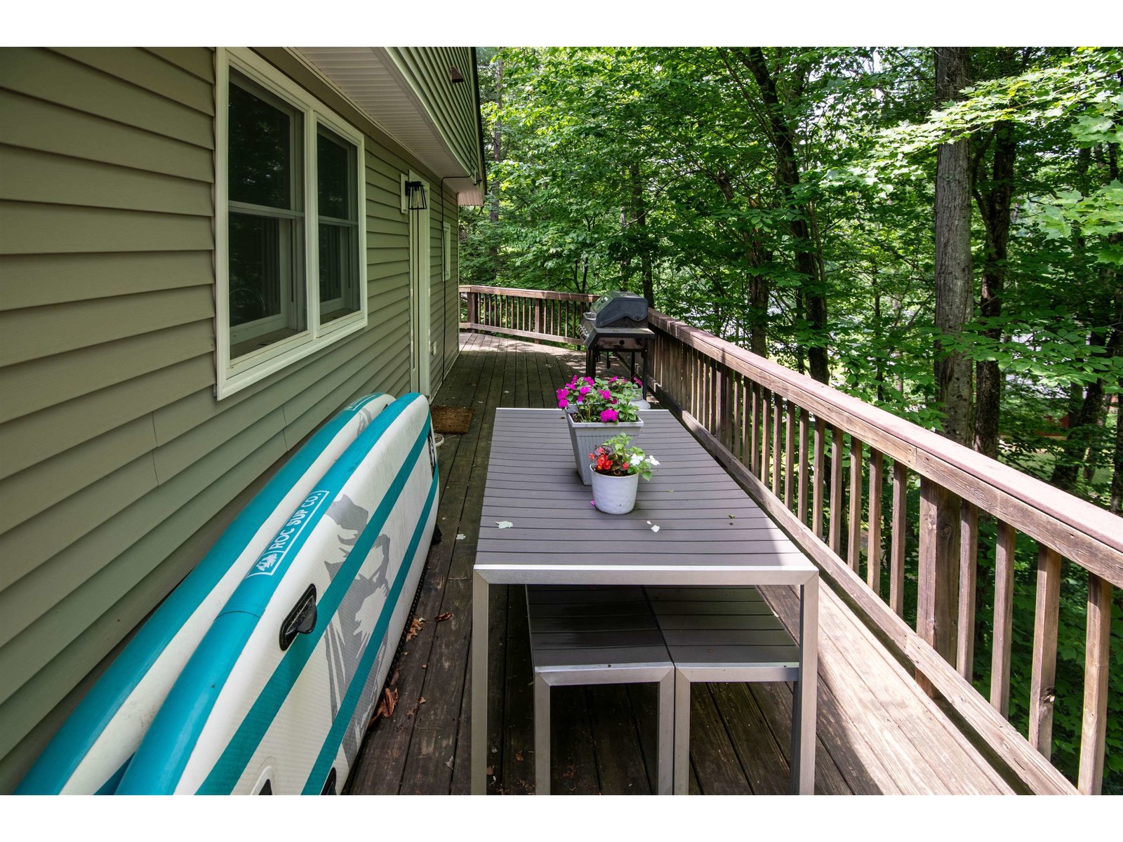 Outside dining and grilling area off kitchen