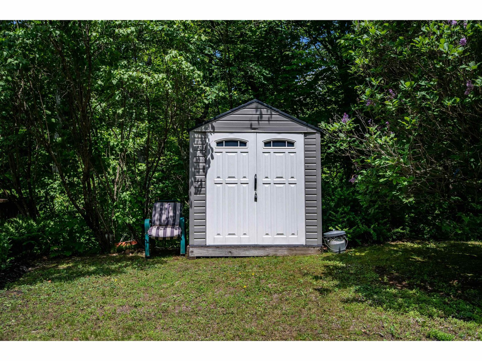 Shed offers storage space for outside tools and toys