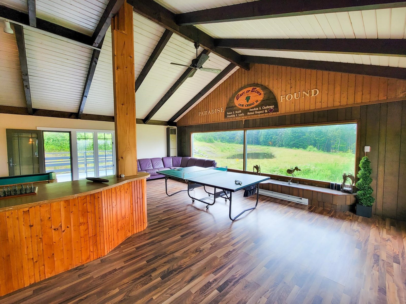 Enjoy the view of Belvidere Mountain from the outdoor firepit