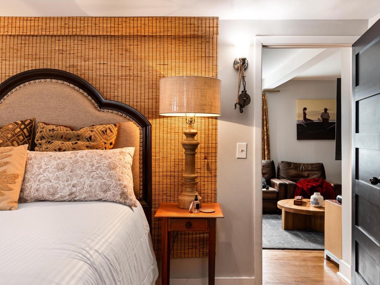 Bedroom off living room