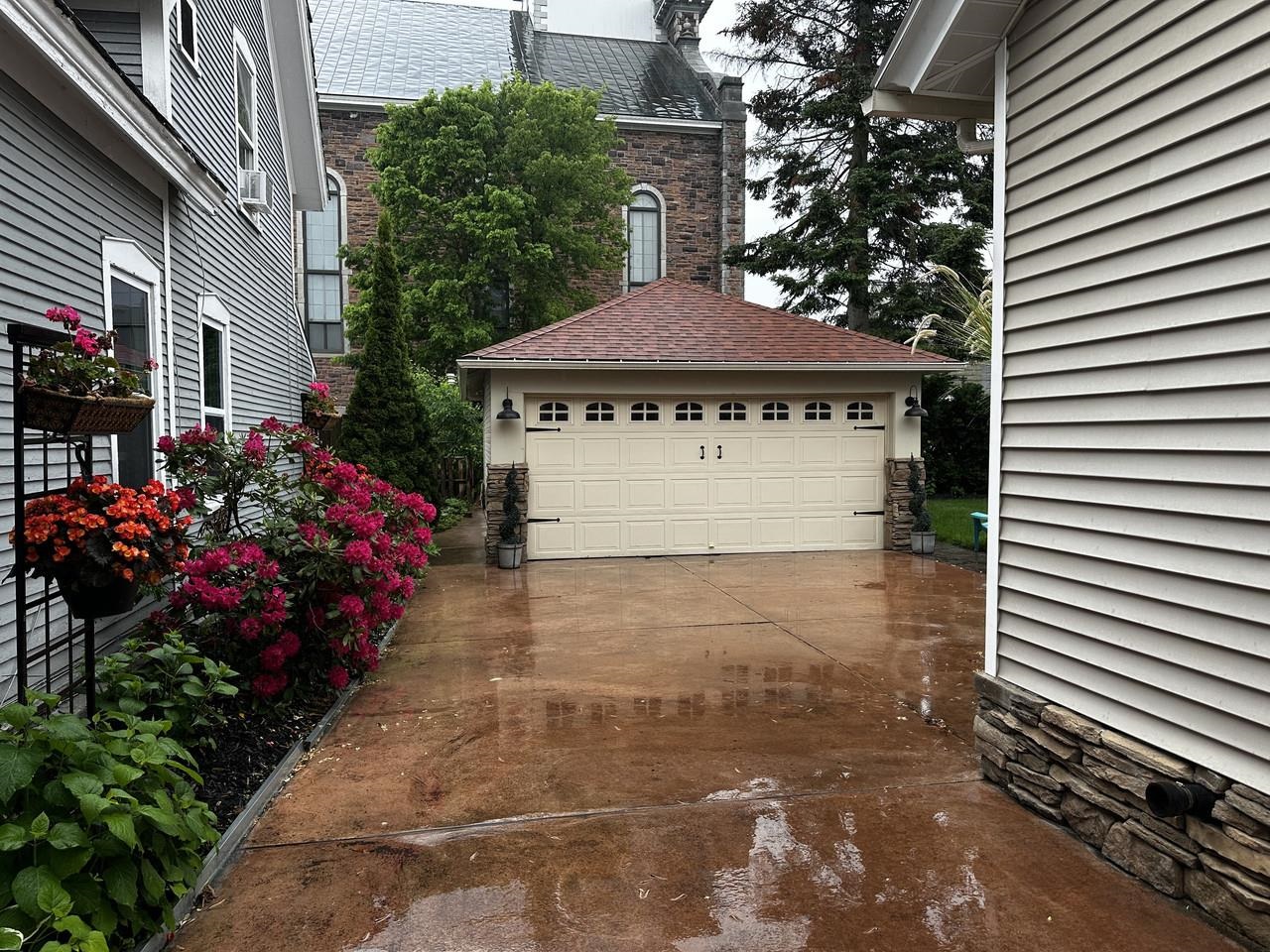Driveway view in bloom