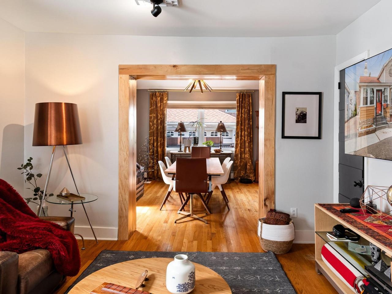 Living room to dining view