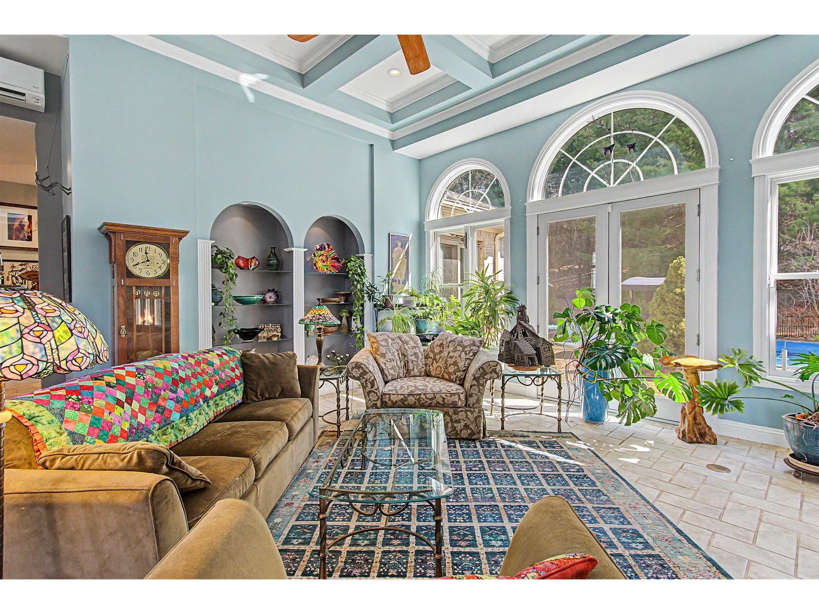 3/4 Bath doubles as pool bath with heated floor and exterior access