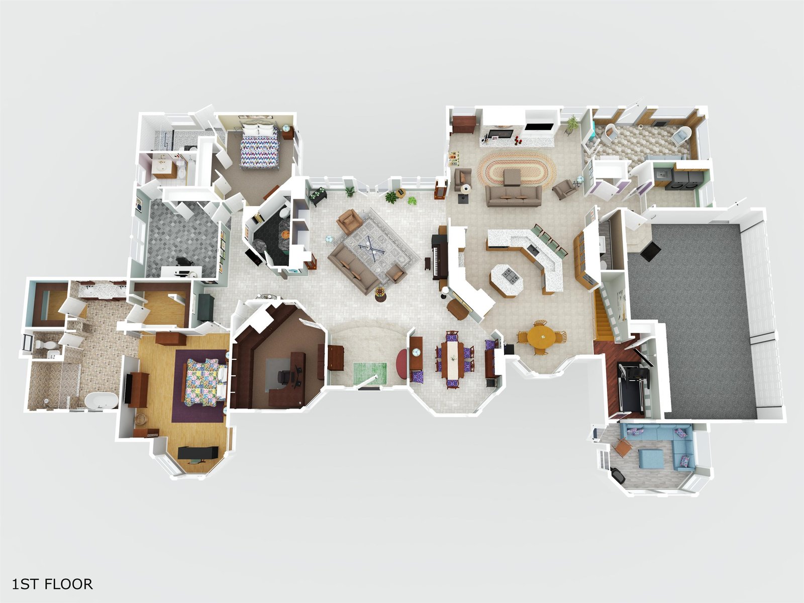 3D Floor Plan - Basement
