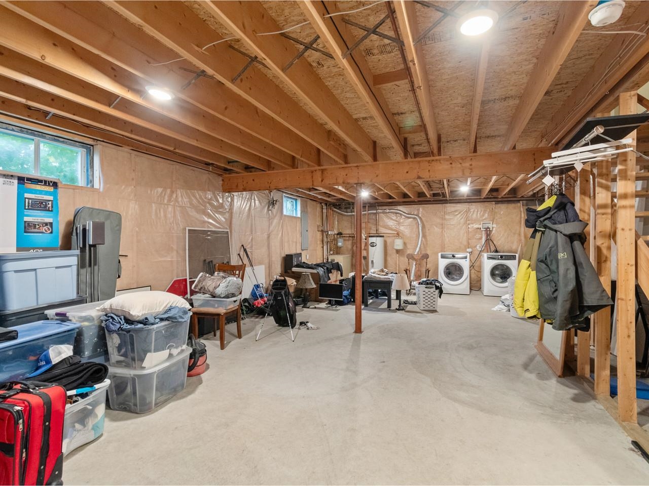 Unfinished basement/laundry