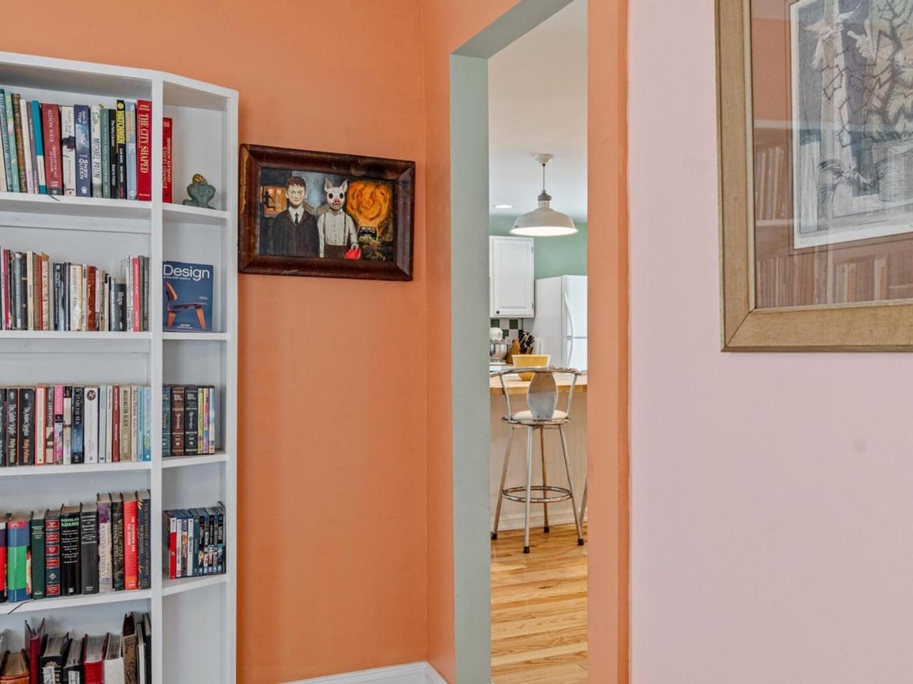Built-in bookshelves