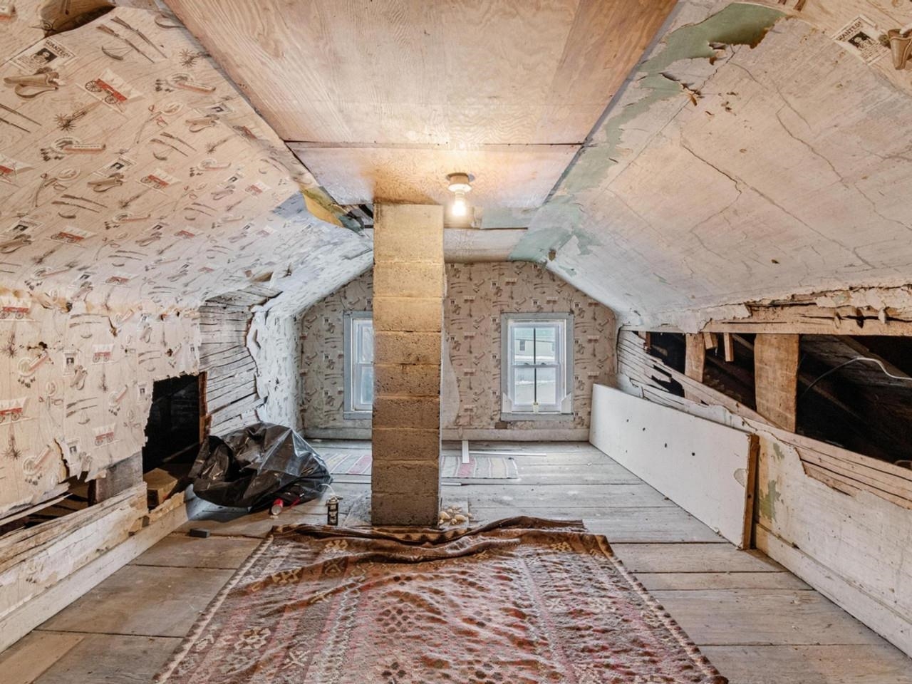 Unfinished attic