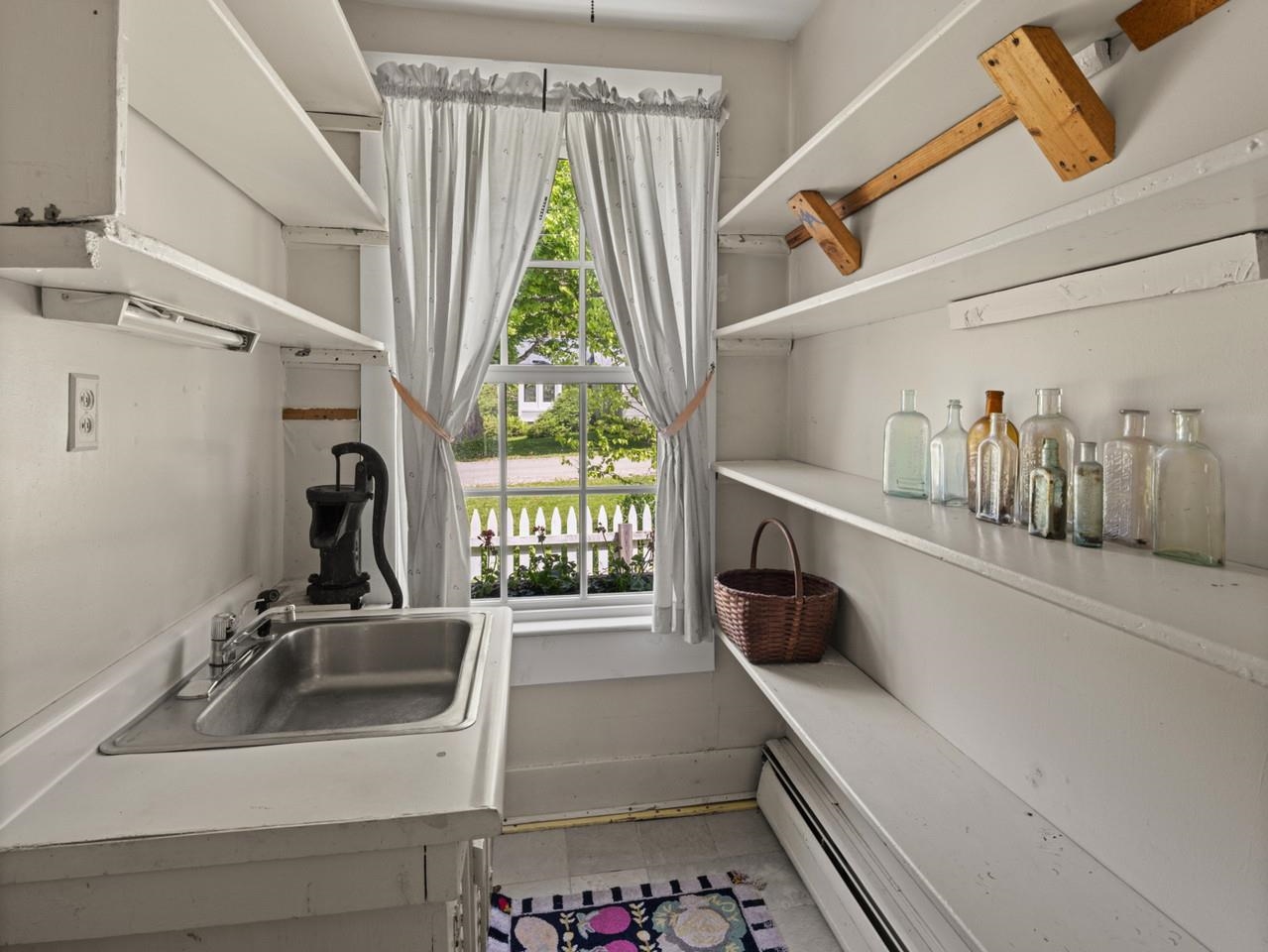 Pantry with outdoor views