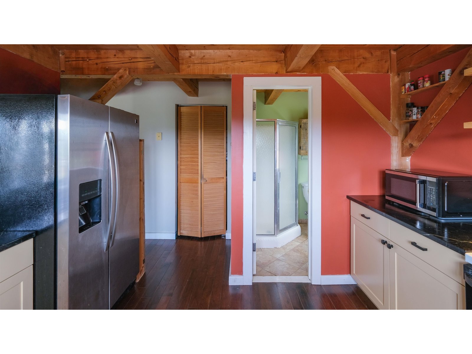 Kitchen with bathroom