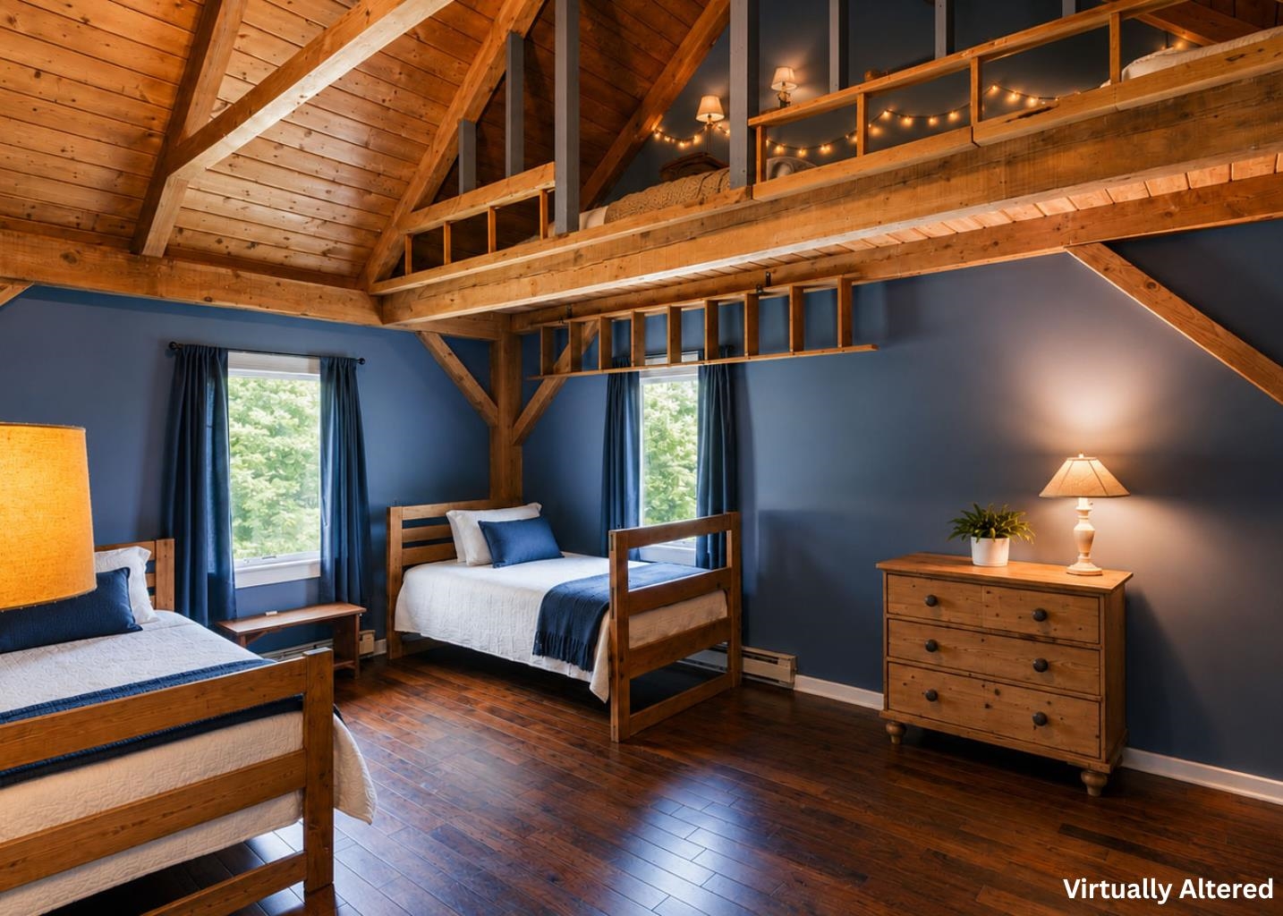 Bedroom with loft