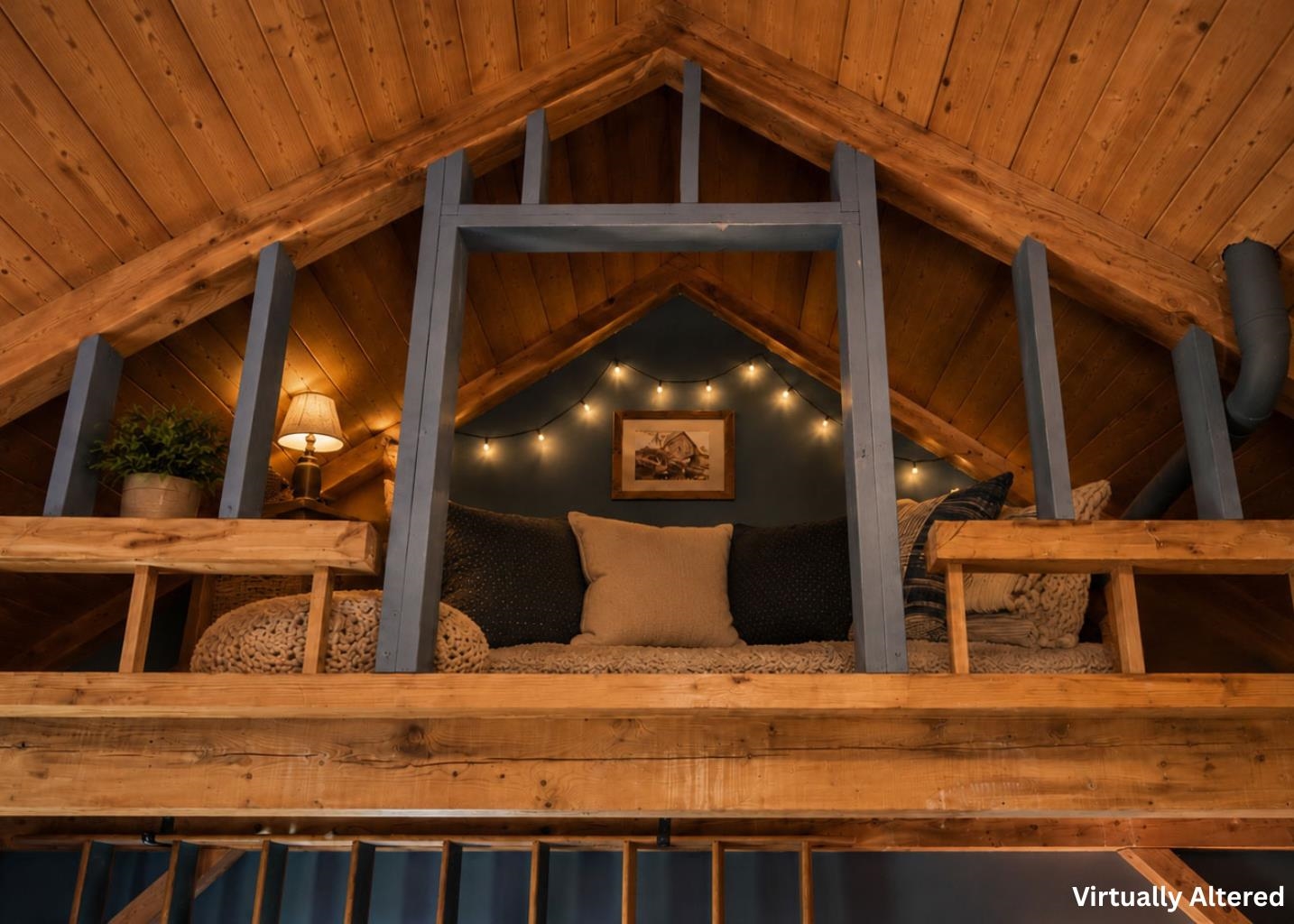 Loft in bedroom