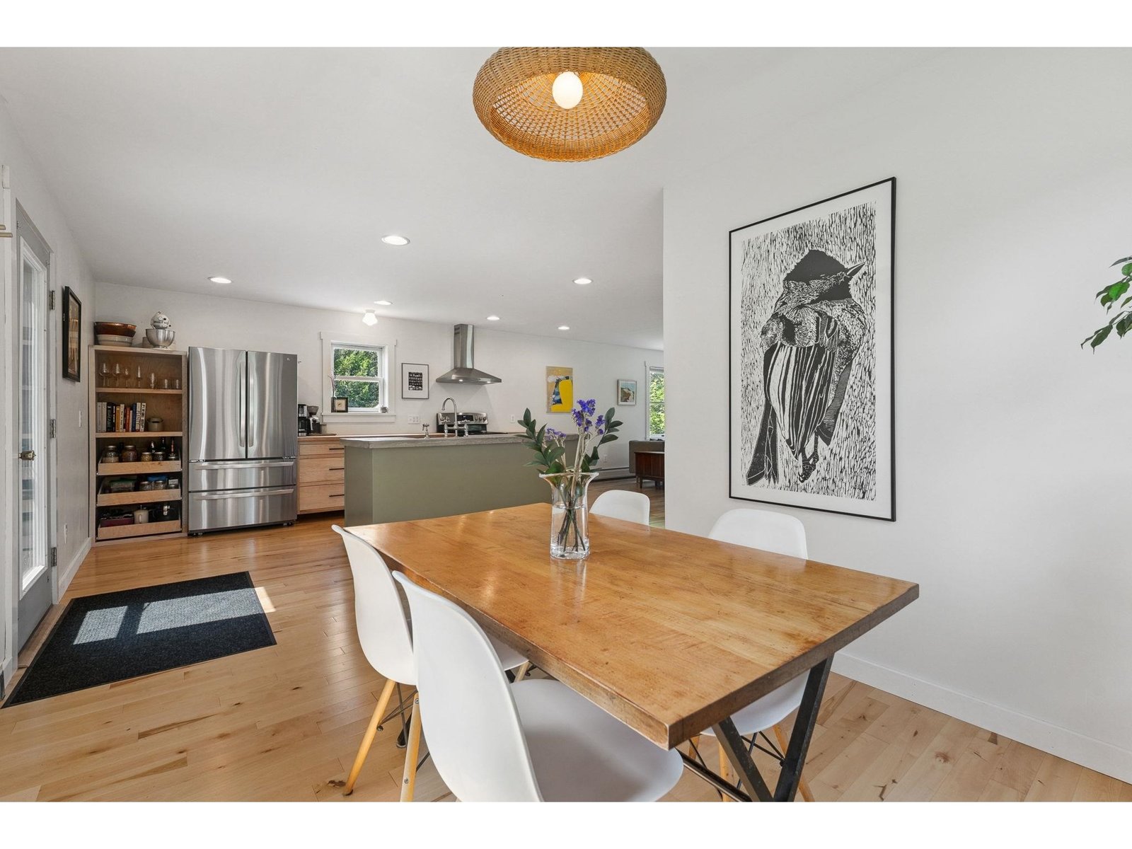 Separate dining area