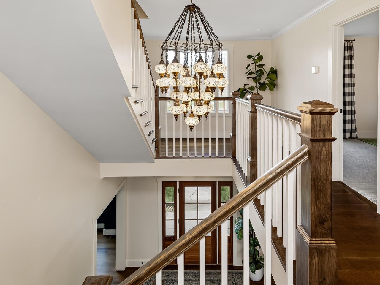 Dazzling chandelier in foyer