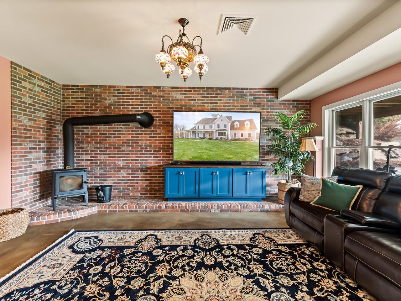 Spacious den in lower level
