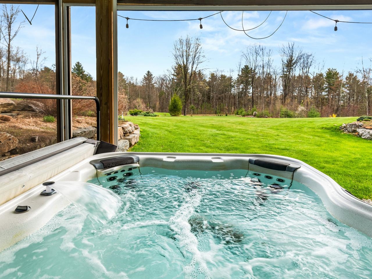 Enjoy a soak in the hot tub!