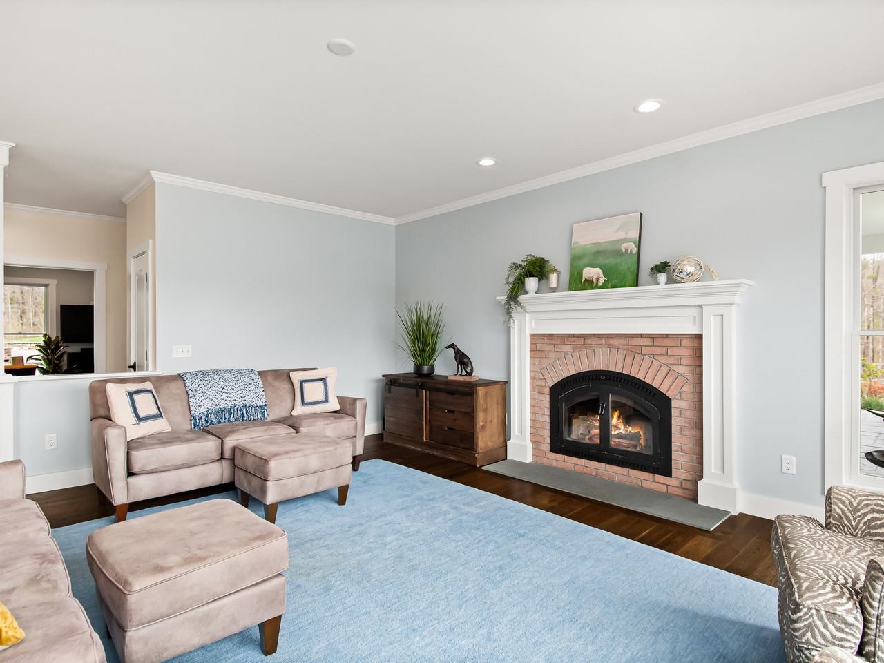 Family room just off kitchen