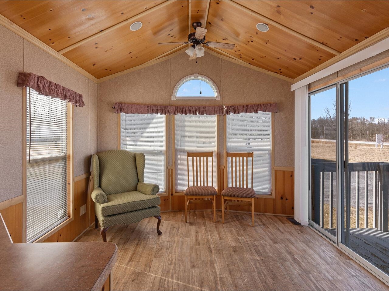 Living room leading to deck