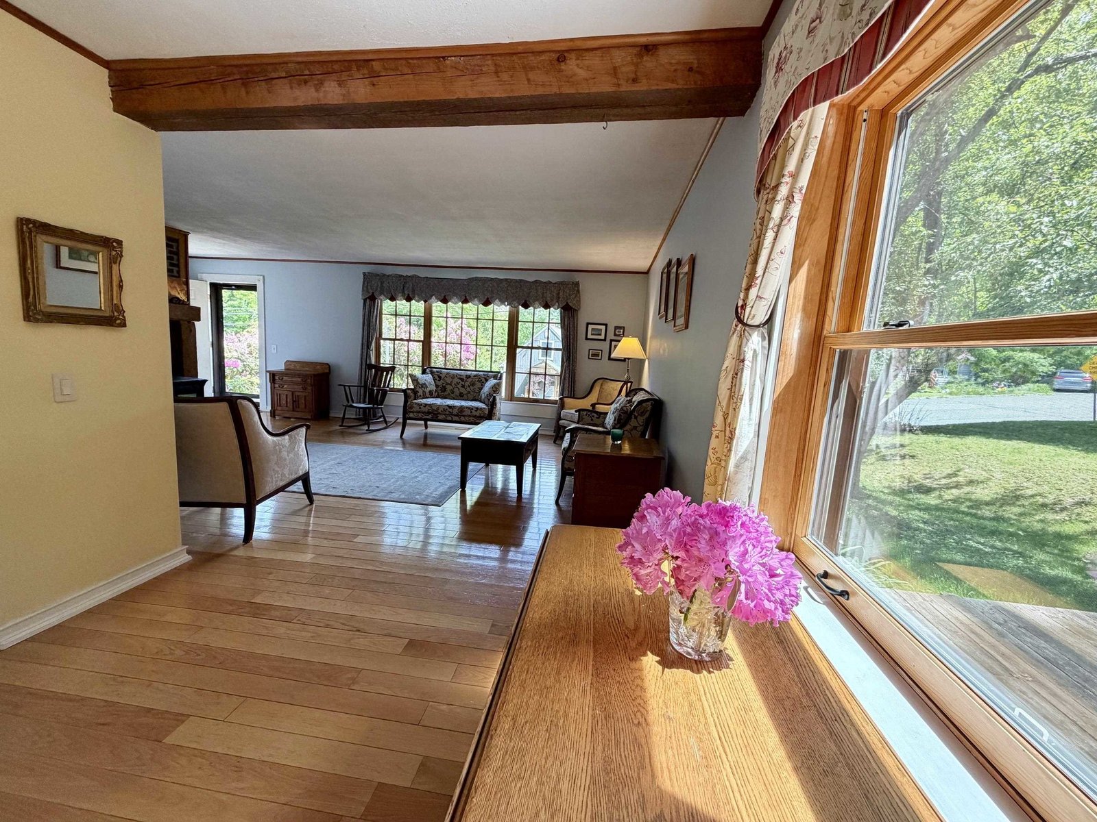Dining area is open to large living room.