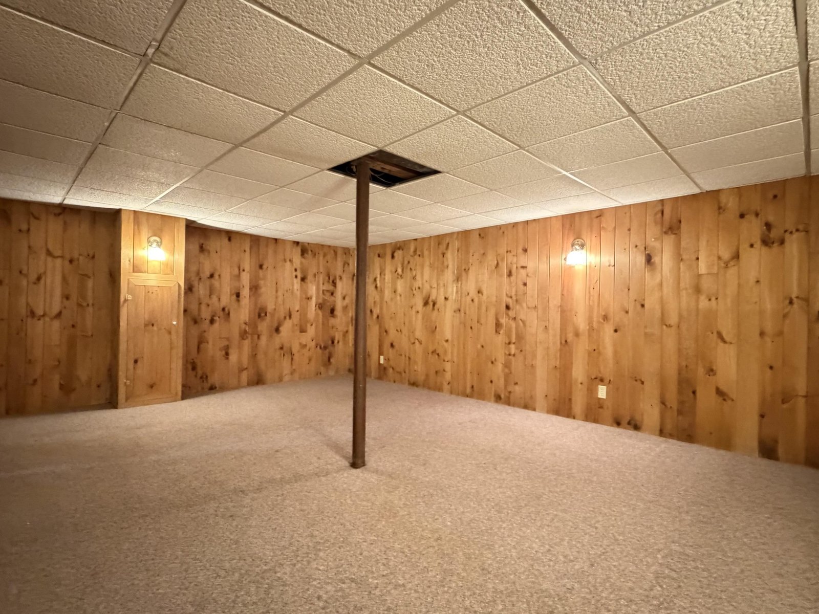 Finished rec/playroom in the basement.