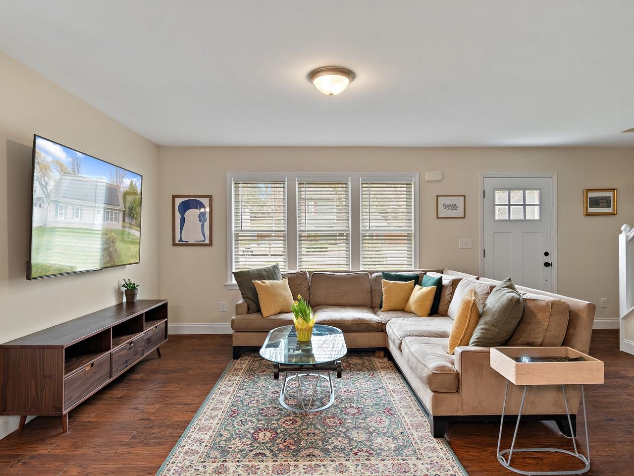 Living room from dining area