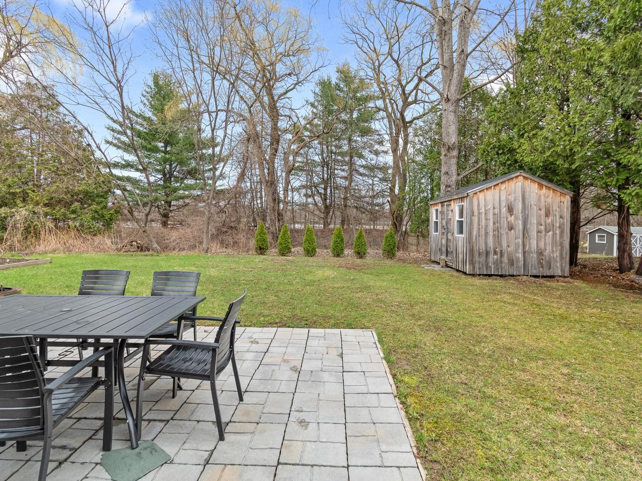 Backyard with patio & shed