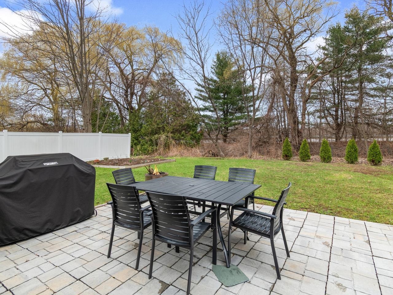Patio with BBQ and dining