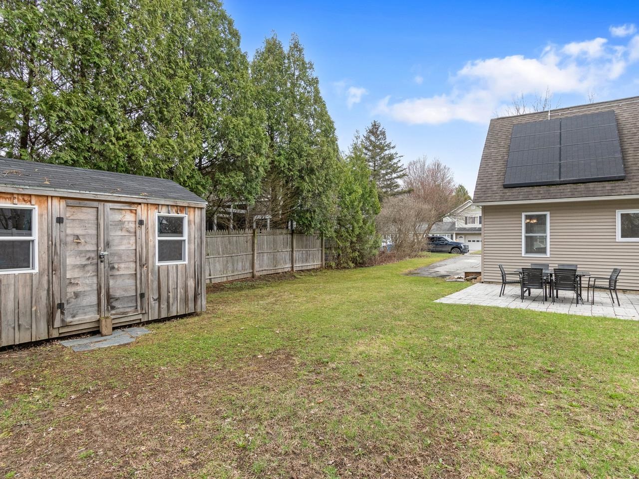 Yard with shed & patio
